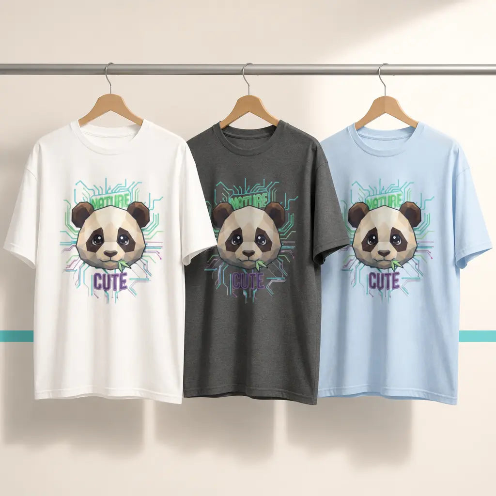 Editorial fashion capsule still life, 1:1. Arrange three distinct gallery-presented views of the Cyb